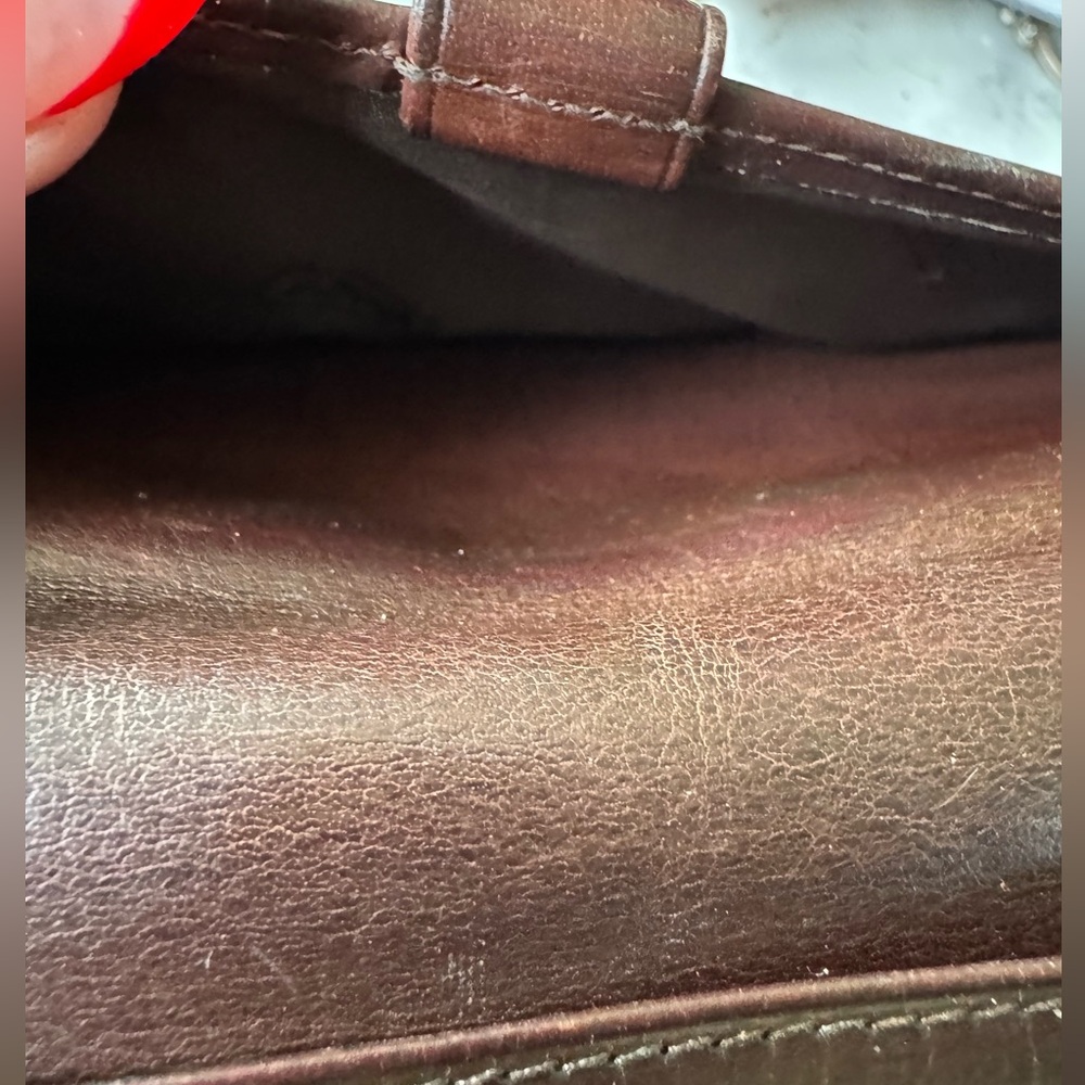 Coach Vintage Kisslock Mahogany Leather Wallet - Picture 14 of 14